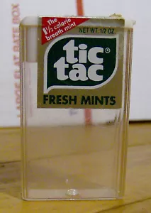 RARO Vintage Años 80 TIC TAC Aliento Mentas Caja TIC TACS FRESCO COMO NUEVO Caramelo Antiguo RETRO - Imagen 1 de 2