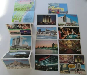 9 Vintage ATLANTIC CITY N.J. Postcards + 1 Photo Mailing Folder w/ Map  - Picture 1 of 5