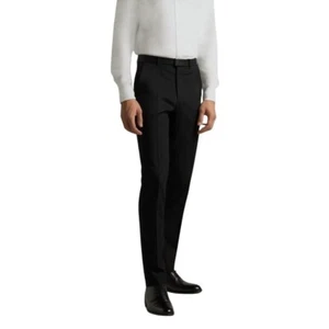 Tommy Hilfiger Men's TH Flex Modern Fit Suit Separates Pant Black 46x32 Wool - Picture 1 of 13