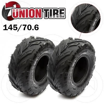KIT SET 2 GOMME PNEUMATICI RUOTE 145/70-6 18F UNION ATV QUAD MINIQUAD TUBELESS