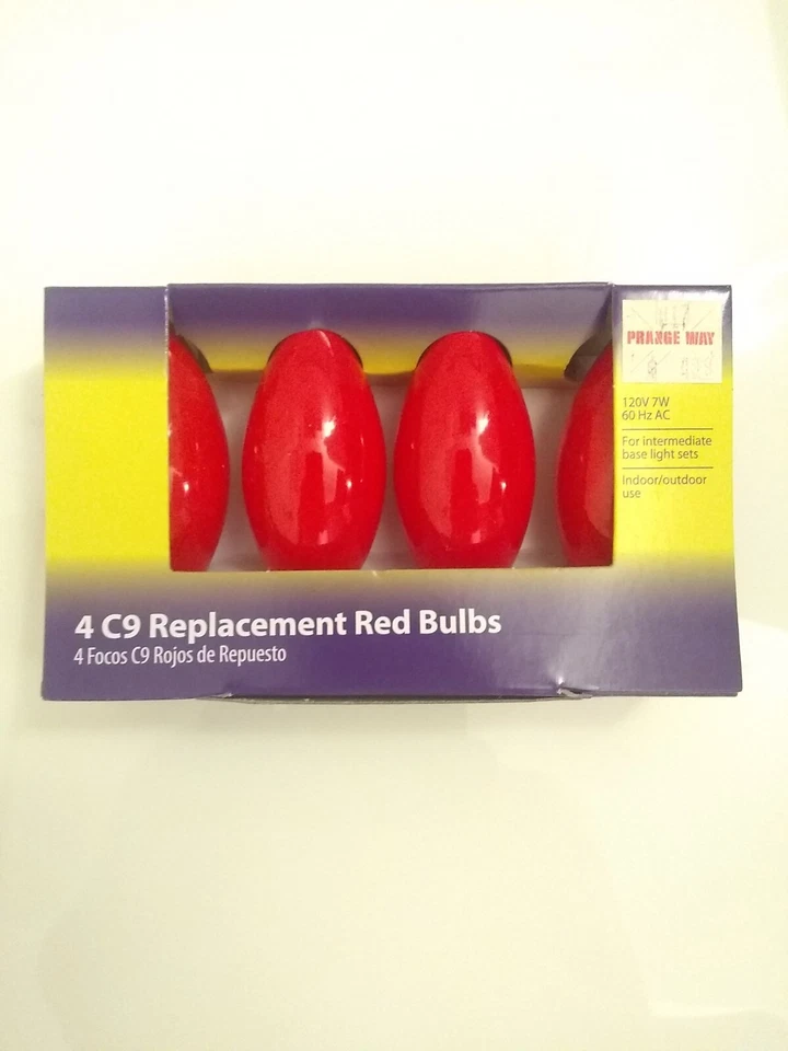 Light Keeper Pro C9 Replacement Bulbs Ceramic Red Count 4 Incandescent - Image 1 of 1