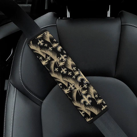 2pcs New Orleans Saints Car Seat Belt Pad Hawaii Print The Shoulder Pad Cover Cover
