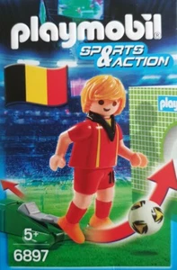 PLAYMOBIL 6897 Sports & Action Fußballspieler Belgien Neu/Ovp - Picture 1 of 1