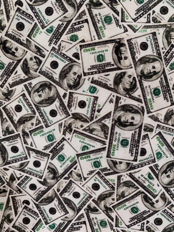 Máscara Money Monopoly Ben Franklin Estampado 100% Algodón Grasa Cuarto 18"x22" NUEVA  Foto 1 de 1