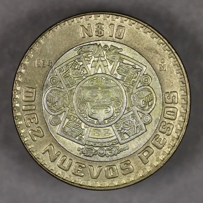 1994 Mexico Silver Bimetallic 10 Pesos - Image 1 of 2