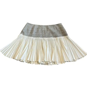 Derek Lam 10 Crosby Grey White Mini Tennis Skirt Pleated Fit N Flare Size 6 - Picture 1 of 10