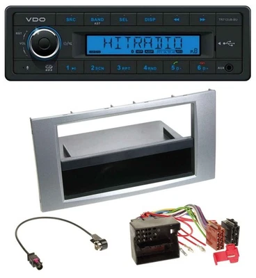 VDO Bluetooth AUX USB MP3 Autoradio für Ford Fiesta Focus 2004-2008 silber - Bild 1 von 4