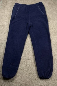 VTG Patagonia Mens Large Synchilla Fleece Pants Blue Sweatpants Camping Outdoors - Picture 1 of 11