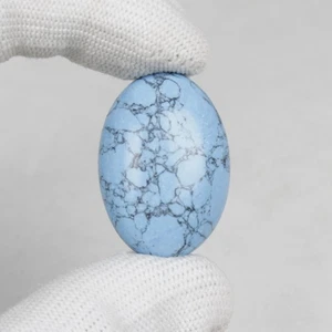 43.13 Ct. Oval Cut Natural Blue Turquoise Loose Gemstone For Jewelry Making - Picture 1 of 4