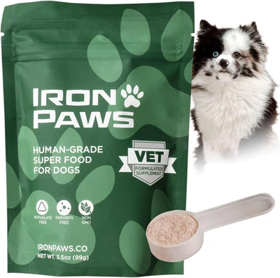 Human-Grade Superfood for Dogs, Premium Greens Powder Supplement for Dental Heal - Image 1 of 4