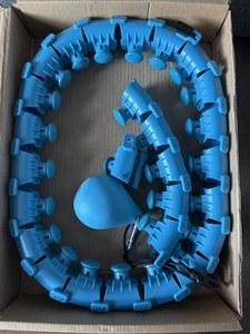 Weighted Hula Hoop Fitness Exercise Workout In Blue - Fantastic Condition - Picture 1 of 3