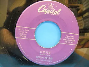 Ferlin Husky Gone / Missing Persons 1957 7" 45 Single Record Capitol F 3628 - Imagen 1 de 3