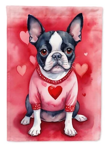 Boston Terrier 2 My Valentine Flag - Picture 1 of 16
