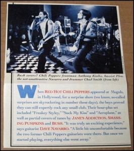 1996 Red Hot Chili Peppers Anthony Kiedis Dave Navarro Flea RS Photo Clipping