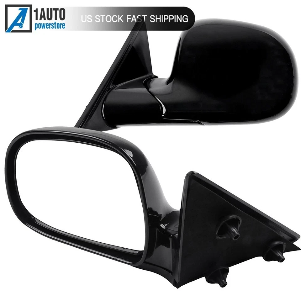 Pair Towing Manual Fold Mirrors Black For 1994-1998 GMC Chevrolet Isuzu Hombre - Изображение 1 из 4