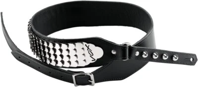 Pulseira de couro para guitarra VOX PYTHON STRAP V822 preta - Imagem 1 de 3