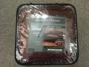 New Premier Home Brown Slipcover For Love seat / 2 Piece Separate Seat Cover - Picture 1 of 3