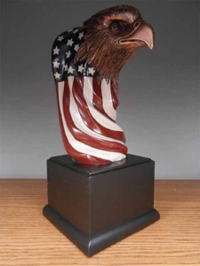 Blad Eagle Bronze Sclupture 5"W x 12"H Patriotic Symbol American Pride - Picture 1 of 1