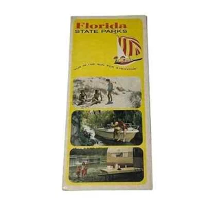Folleto vintage de parques y mapas estatales de Florida años 70 - Imagen 1 de 7