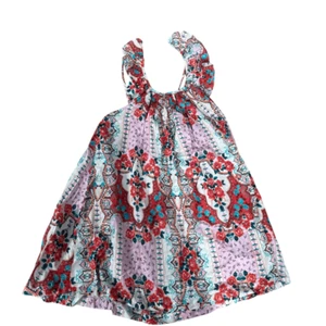 Seafolly 100% cotton Multi Print Frill Dress cover up Girls Size 6 New - Picture 1 of 4