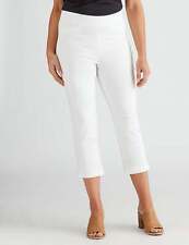 MILLERS - Womens Pants - White Cropped - Straight Leg Bengaline Fashion Trousers