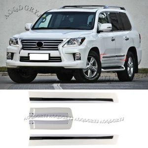 For LEXUS LX570 2008-2015 Pearl White Side Door Body Guard Molding Chrome Trim o - Picture 1 of 3