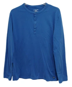 Michael Kors Hemd Herren Extra Large Blau Langarm Henley Freizeit Erwachsene Baumwolle - Bild 1 von 12