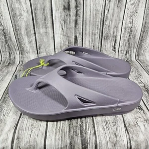 Oofos Sandals Womens Size 14 Mens 12 Mauve Recovery Flip Flops Unisex New Casual - Picture 1 of 9
