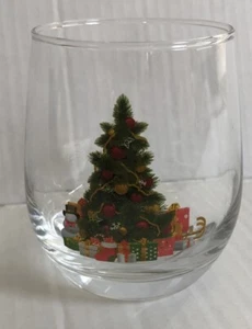 Set Of 6 Christmas Glass Cups, Stemless Wine Glasses - Picture 1 of 1