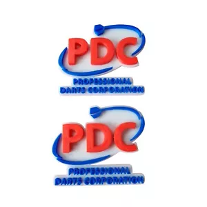 Professional Darts Corporation themed Darts Sign Small (x2) White BG - Man Cave - Picture 1 of 10