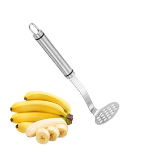 Potato Fruits Masher Stainless Steel Curved Food Vegetables Kitchen Gadgets Tool - Picture 1 of 12