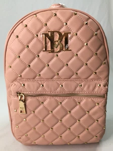 Badgley Mischka Backpack Big Diamond Quilted Studs Blush - MSRP $149 - Picture 1 of 15