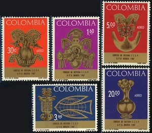 Colombia #772-773 #C495-C497 Bogota UPU Committee Meeting Latin America 1967 MNH - Imagen 1 de 1