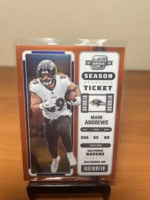 2022 Panini Contenders Optic - Season Ticket Orange Prizm #3 Mark Andrews /50 - Image 1 of 2