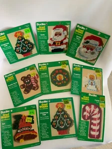 9 Bucilla Grandes Formas Navidad Lienzo Árboles Caramelo Bastón Campana Guirnalda Ángel Santa - Imagen 1 de 7