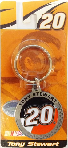 Licensed NASCAR Tony Stewart #20 Die Cast Metal Keychain Cover