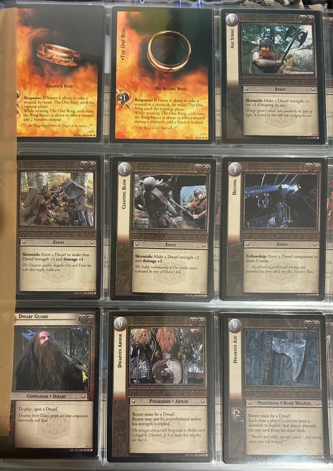 Lord of the Rings TCG LOTR The Fellowship of the ring set 1 complete set 365/365 - Image 1 of 4