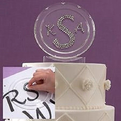 Topper de pastel de boda con monograma Wilton NUEVO 202-103 Foto 1 de 1