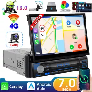 DSP Android 13.0 6GB+128GB Single 1Din 7" Car Stereo Radio GPS CarPlay RDS BT5.0 - Picture 1 of 24