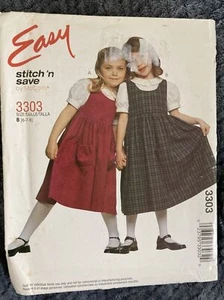 McCall's Stitch 'n Save 3303 Girls Jumper & blouse Sz 6 - 8 uncut - Picture 1 of 4