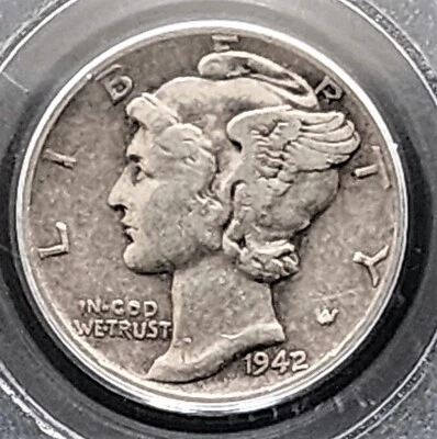1942/1 Mercury Dime, PCGS VF35 - Image 1 of 3