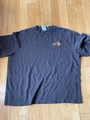 HARLEY-DAVIDSON RHODE ISALND OCEAN STATE BROWN SWEATER HEAVY HERRINGBONE T-SHIRT - Image 1 of 4