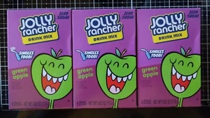 3-PACK Jolly Rancher Green Apple Zero Sugar Drink Mix SAME-DAY FREE SHIP - Picture 1 of 3