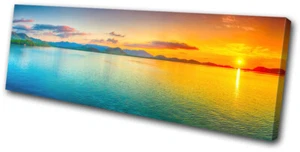 Sonne Meer Strand Frieden Ozean Landschaften EINZELNE LEINWAND WANDBILD Bild Druck - Bild 1 von 1