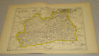 1891 Antique Map/SURRY, ENGLAND/Hand-Colored