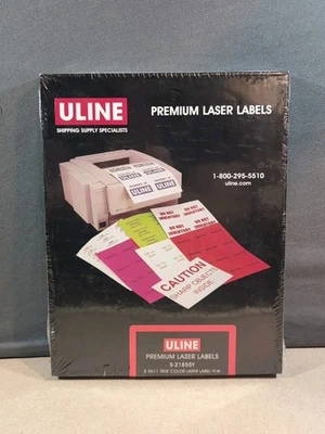 Uline S-21855Y Premium Laser Labels  8.5x11" Yellow 1 Label/Sheet 100 Labels - Image 1 of 2
