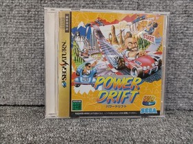 SEGA Power Drift Saturn Game Used Disc Includes All shown accessories