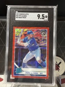Donruss Optic #82 2019 Pete Alonso Red Wave Prizm SGC 10 gemas como nuevo RC - Imagen 1 de 2