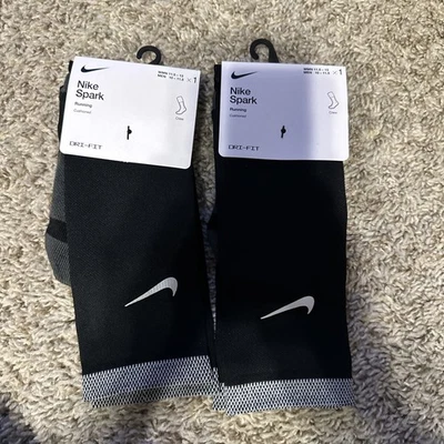 Calcetines Nike Spark acolchados para correr - negros - para hombre 10-11,5 *LOTE DE 2 PARES* Foto 1 de 4