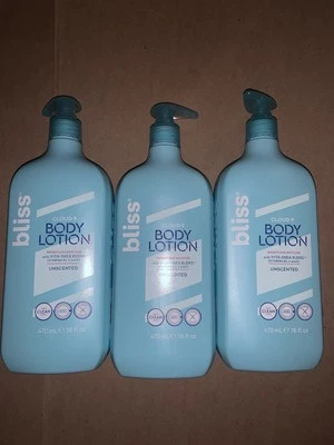 3 件 Bliss Cloud 9 身体乳液 Vita 乳木果混合无香 16 液量盎司维生素 B3,E  — 第 1/3 张图片